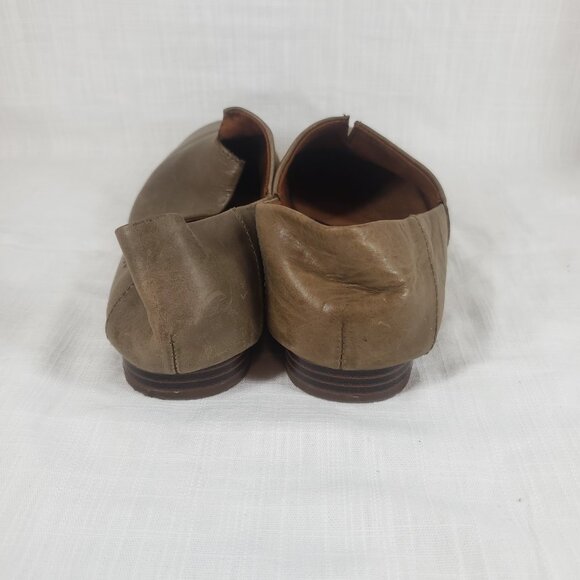 Boc Womens Suree Flats Slide Ons Green Leather Slit Top Sz 8.5 M - Picture 3 of 9